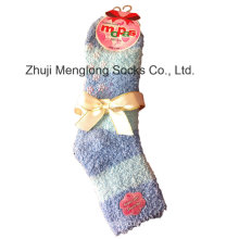Soft Warm Microfiber Lady Feather Yarn Socks
